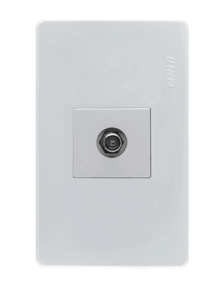 Meta title-Placa blanca toma coaxial