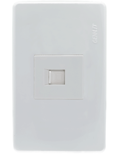 Meta title-Placa blanca toma ethernet