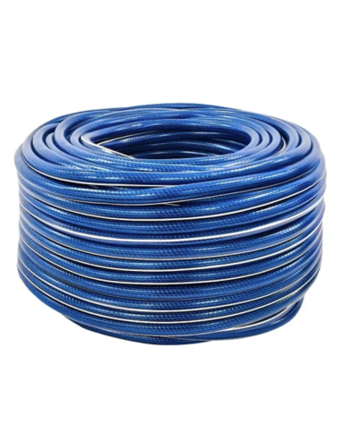 Meta title-Manguera linea oro 1-2 azul-Blanco 100 mt