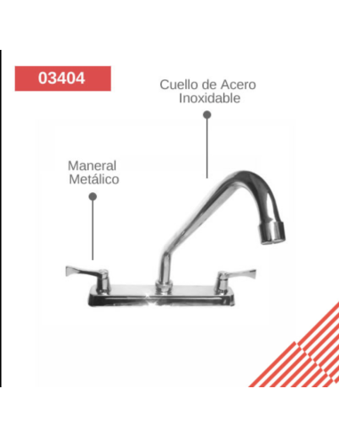 Meta title-Mezcladora p-Cocinaindra cuello estandar cromado