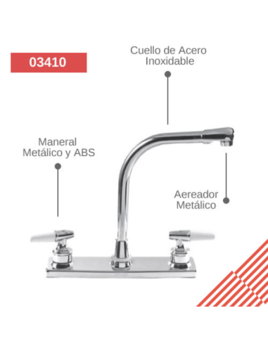 Meta title-Mezcladora fregadero tipo cobra 03410