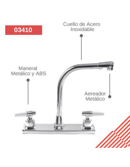 Meta title-Mezcladora fregadero tipo cobra 03410