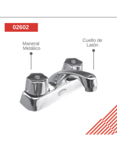 Meta title-Mezcladora lavabo metalica 02602