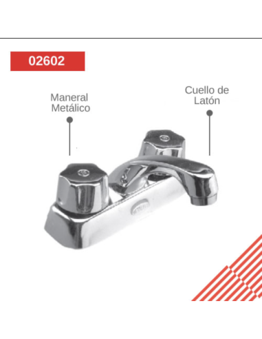 Meta title-Mezcladora lavabo metalica 02602
