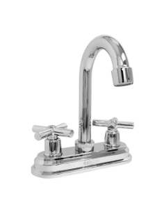 Meta title-Mezcladora 4 p- lavabo acero inox. maneral cruceta 60483
